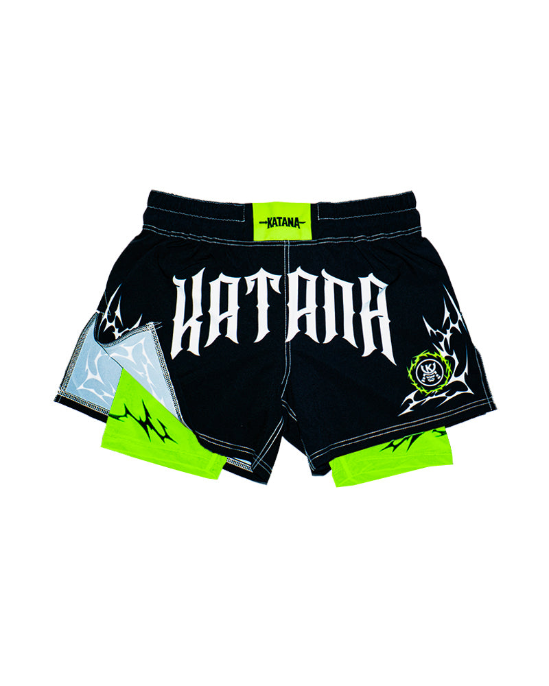 VENOM (HYPER GREEN) 2-in-1 Combat Shorts